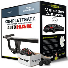 Für MERCEDES A-Klasse Typ W176 Anhängerkupplung starr +eSatz 13pol uni 15-18 NEU