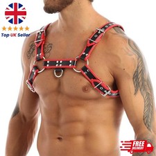 Adjustable Male Harness Men’s Leather Chest Harness for Bondage & BDSM Costumes