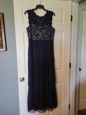 R M RICHARDS NAVY DRESS/MOTHER OF THE BRIDE SZ 14
