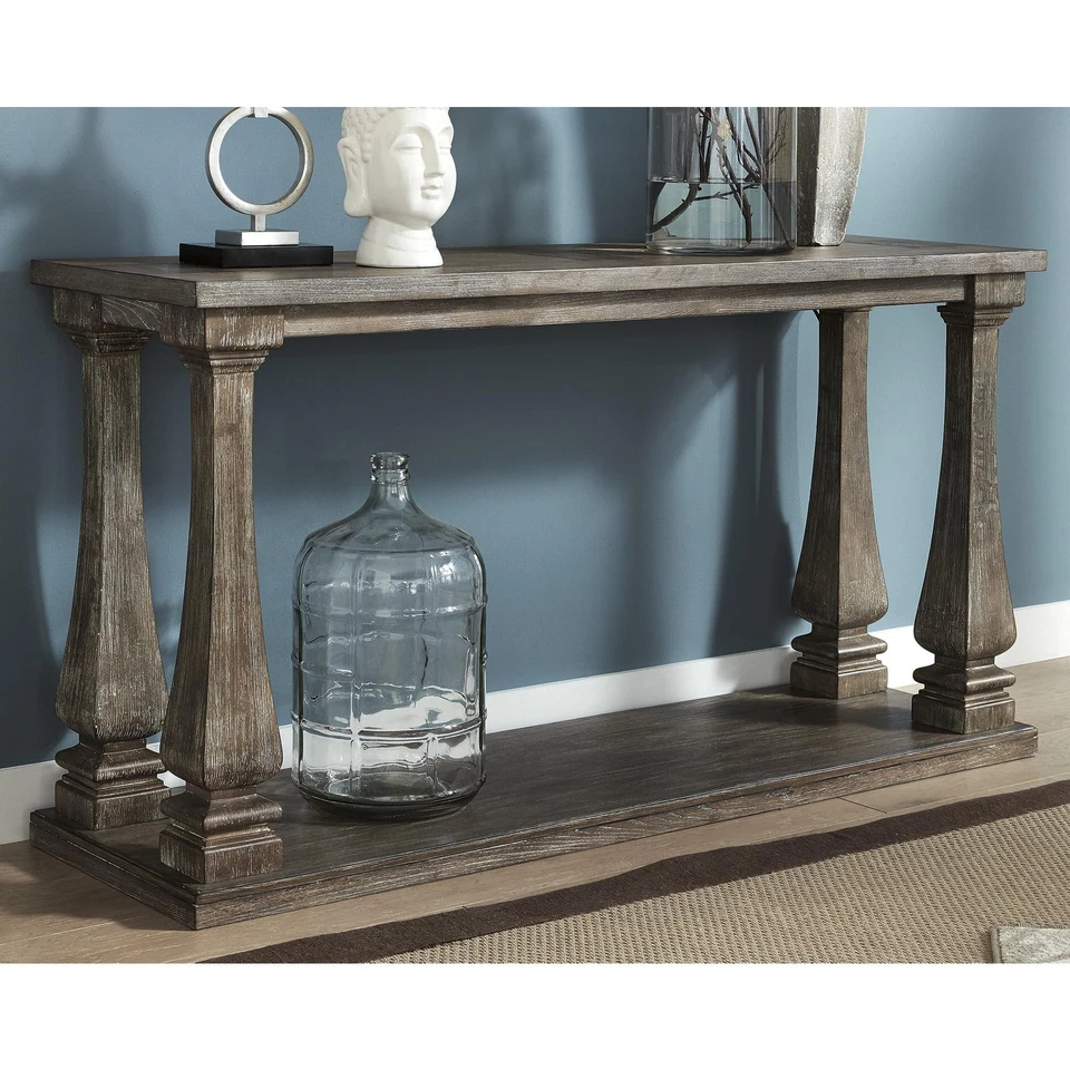 Johnelle Mallacar Vintage Sofa Console Table, Weathered Gray - Image 2 of 4