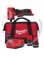 Milwaukee 3485-20 M12 FUEL 1/4" Right Angle Die Grinder W/2 Batteries Chgr & Bag