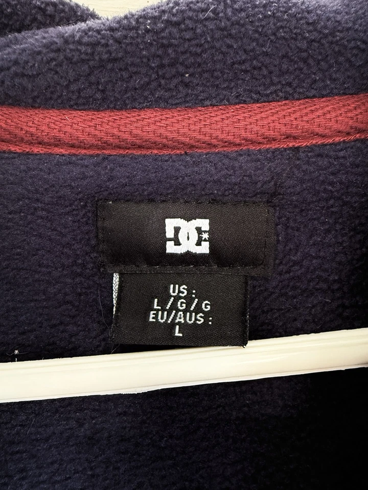 DC Shoe Co. Chaqueta Sherpa Negra/Azul con Capucha Talla Grande Excelente Furgonetas de Monopatín Foto 4 de 4
