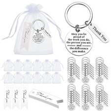 150 Pcs Employee Appreciation Gifts Bulk Thank You Keychains for Coworkers Teams