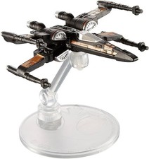 HOT WHEELS STARSHIPS STAR WARS POE'S X-WING FIGHTER DIECAST WITH STAND DISNEY 4+