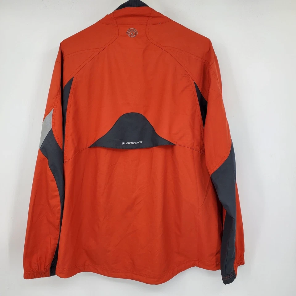Brooks Element Reflective Long Sleeved Men's Burnt Orange Running Jacket Large - Image 2 of 4