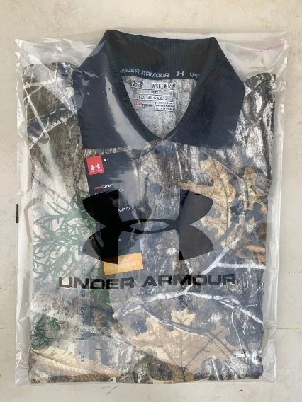 Under Armour Men's UA Camouflage Real Tree Edge Polo Shirt - Size LARGE  (UA-24) - Image 4 of 4