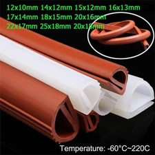 E Shape Silicone Rubber Seal E Type Strip Window Door Oven Gasket Red White