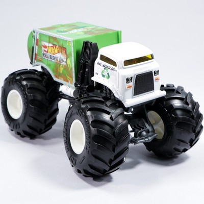 Hot Wheels White Monster Truck Will Trash It All Mattel 2021 Rare Collectable