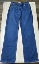 Abercrombie The Baggy Low Rise Curve Love Jeans in Dark Wash Size 24 LONG