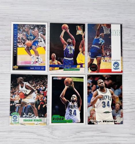 Isaiah J.R. Rider Rookie Card Lot UNLV Rebels RC 1993 Stadium Upper Deck Fleer