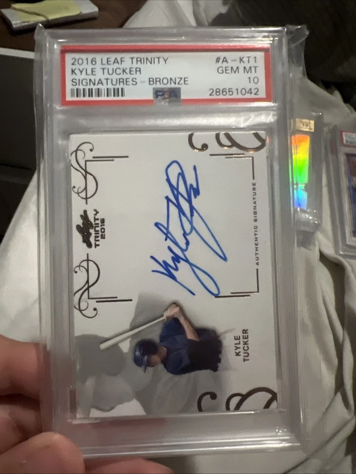 2016 Kyle Tucker Leaf Bronze Signatures PSA 10 - Image 3 of 3