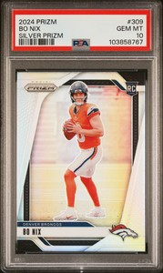 Bo Nix 2024 Prizm #309 Silver Price Guide - Sports Card Investor