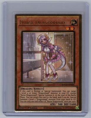 Nurse Dragonmaid MAGO-EN020 Maximum Gold Yu-Gi-Oh 1st Edition NM