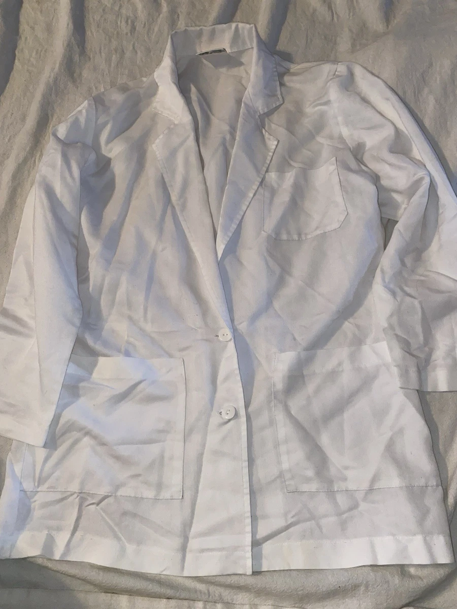 Peaches Uniform Short Lab Coat White L/XL
