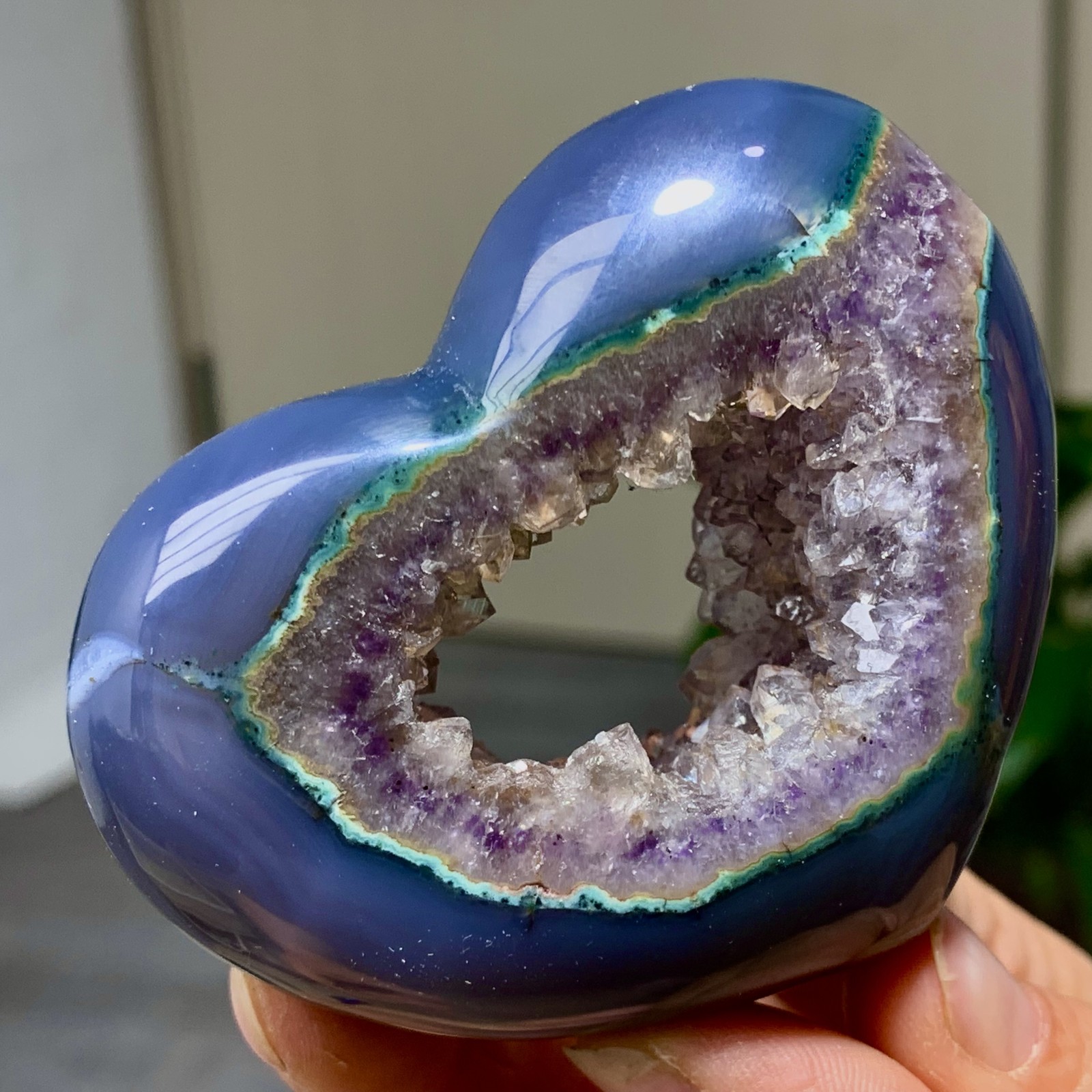 151G Natural Amethyst geode quartz cluster crystal mineral specimen Healing