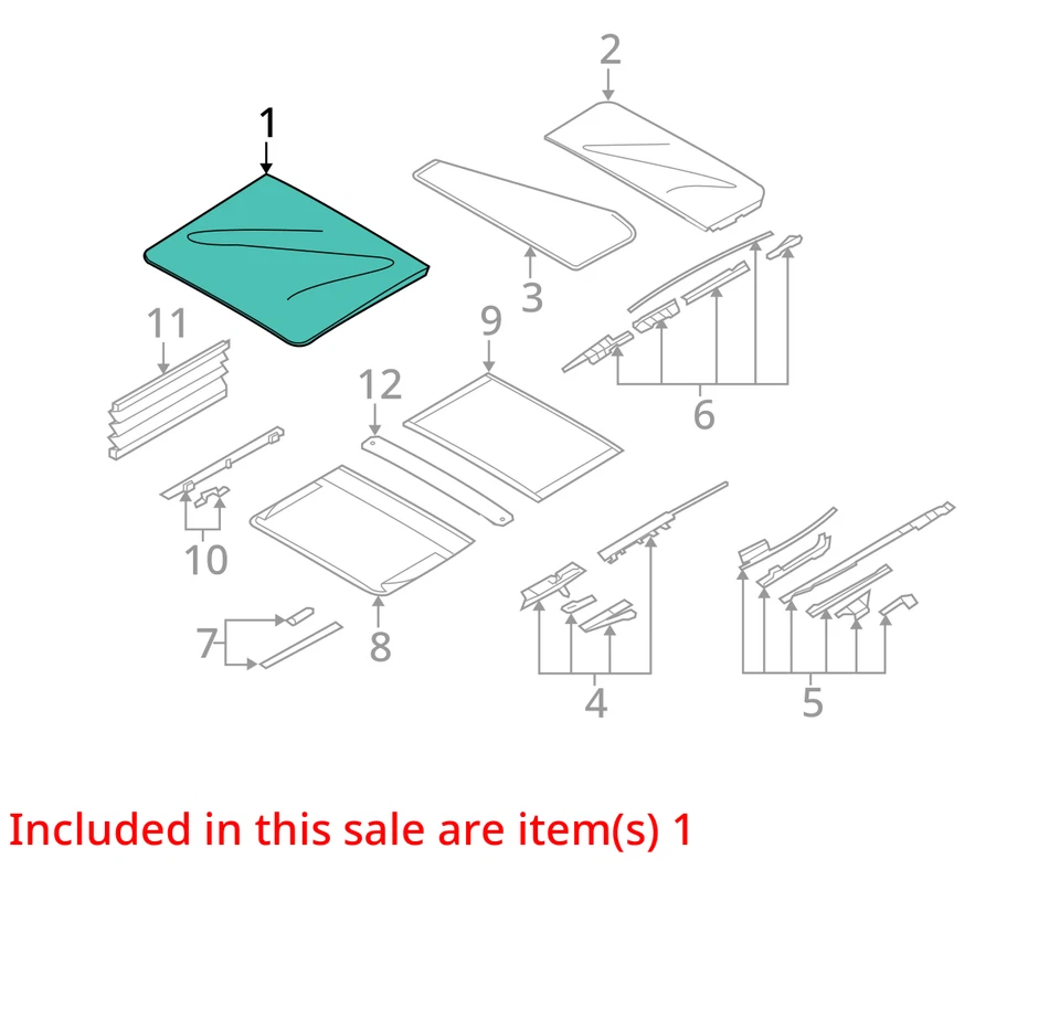 (LOCAL PICKUP ONLY) Roof Glass Panoramic Roof Front Fits 07-13 BMW X5 213159 Foto 3 de 4