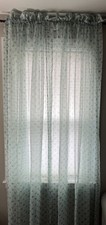 4 Vintage Laura Ashley Ashbourne Floral Sheer Rod Panels 56x84 Weighted USA