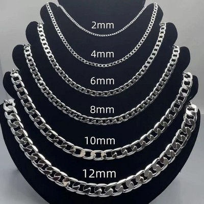 Massive 925 Sterling Silber Panzerkette Halskette Herren Damen Hochzeit Verlobung Geschenk