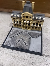 LEGO ARCHITECTURE: Louvre (21024) 100% Complete, Clean, no Box or Instructions