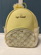 Disney Top Knot Tinker Bell Loungefly Mini Backpack see Pics