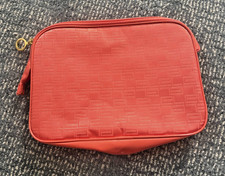 NICE Estee Lauder Orange Make Up Bag Cosmetic Case Travel Zip Bag