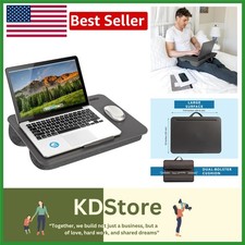 Large Portable Lap Desk for Up to 17.3" Laptops Cushioned with Device Ledge ...