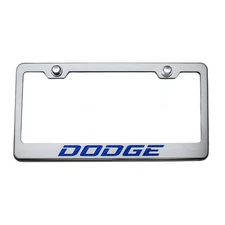 ACC Plate Frame Blue Carbon Fiber Dodge Inlay fits Challenger/Charger-Brushed