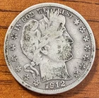 1912-D Barber Silver Half Dollar