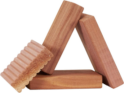 Cedar Fresh Cedar Blocks, 4 Pack, Solid Redwood Natural