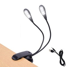 Music Stand Light, 1/2/4/10 Pack Clip on LED Book Lights, USB and AAA Battery Op