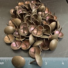 5/8" French Natural 1037 Decorative Nail Upholstery Tacks Large NOS
