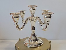WMF EPBRASS antiker Kerzenst&auml;nder 5-flammig versilbert Vintage Kerzenleuchter
