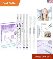 6Pcs Professional Surgical Tip Skin Marker Pen Sterile Tattoo Stencil Markers...