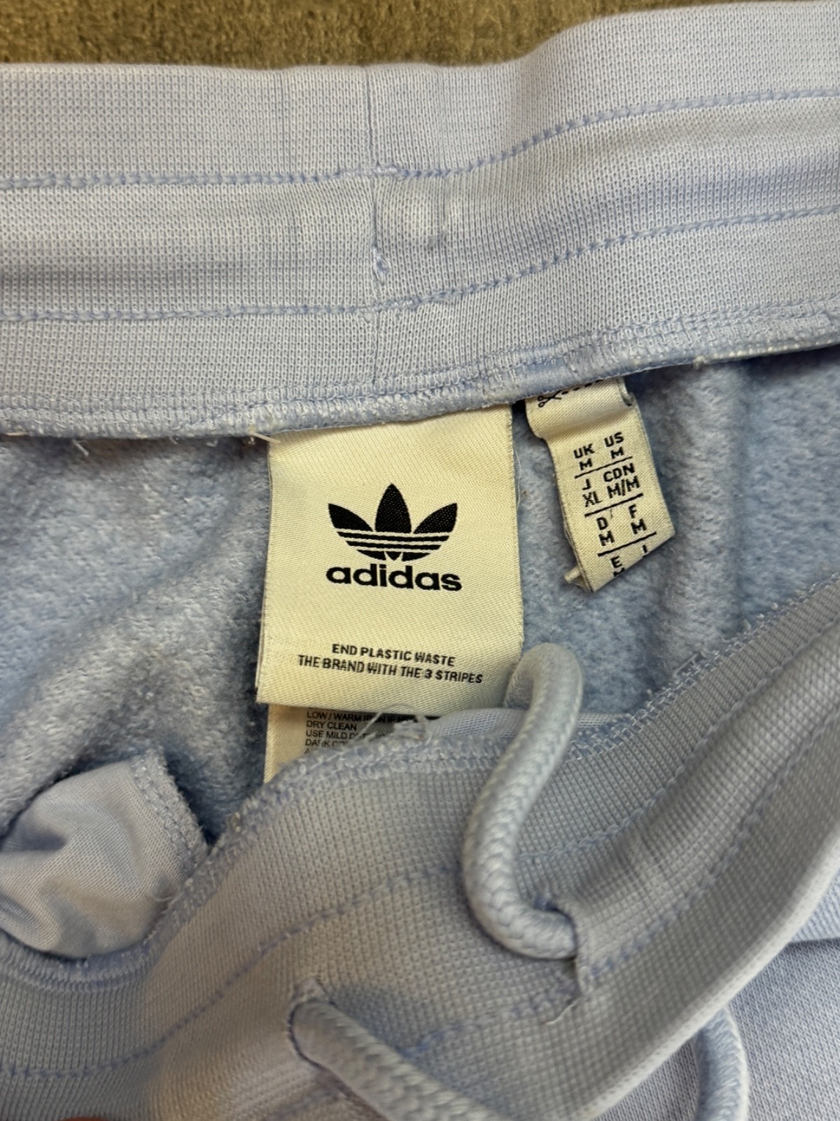 Adidas Originals Sweatpants M Light Blue Sweatpants Trefoil 3-Stripes Joggers Y2K image 4