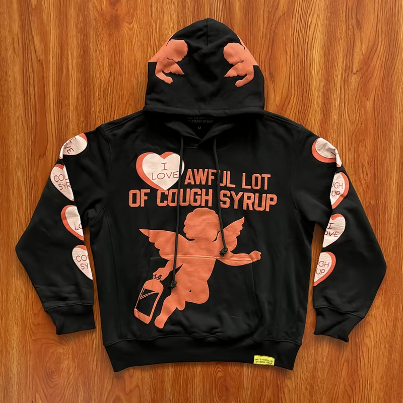That's A Awful Lot Of Cough Syrup Valentine's Hoodie by Desto Dubb