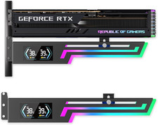 ARGB GPU Support Bracket with CPU GPU Temp Display, Universal Graphics Card Su