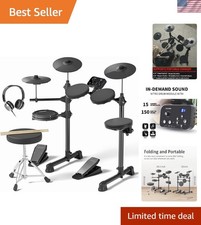 Comprehensive Electric Drum Set for Beginners: 150 Sounds and Full Kit - AED-400