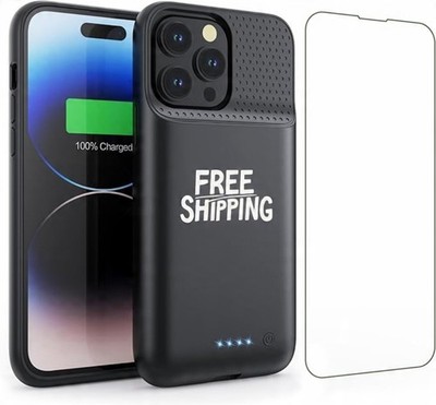 Battery Case for iPhone For 14Plus/14Pro Max/13Pro Max, Black