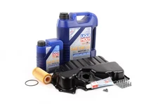 Assembled By ECS - Steel Oil Pan Replacement Kit - With Oil Service Kit -