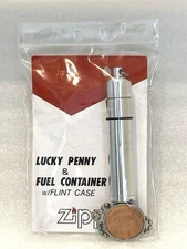 Zippo Lucky Penny Fuel Container Used Collectible