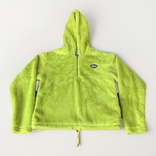 Dr. Seuss The Grinch Hooded Plush 1/4 Zip Pullover Forever 21 Size Medium Hoodie