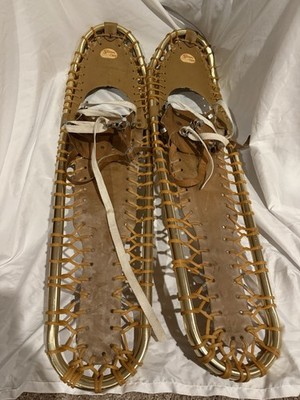 Sherpa Snow Claw Snowshoes Gold-Toned Aluminum  35 x 9  Original and Complete