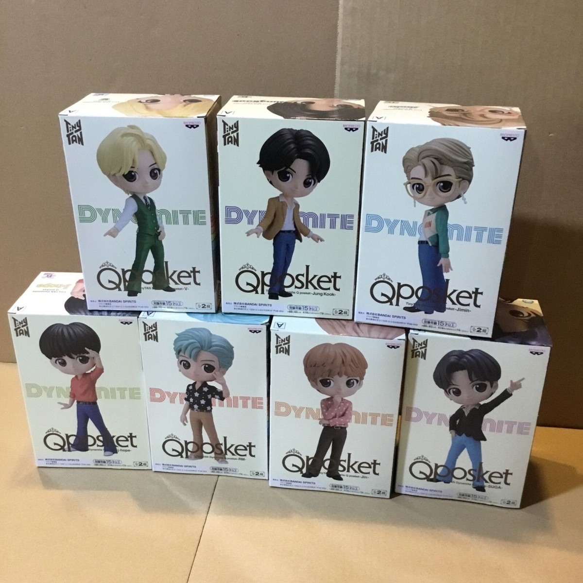 BTS TinyTAN Dynamite Q posket Aカラー 全7種 BANDAI 在庫一掃☆BTS TinyTAN Q posket Aカラー 全7種セット