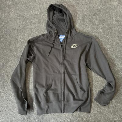 Blue 84 Men's Purdue Boilermakers Logo Full Zip Hoodie, Black, size Small