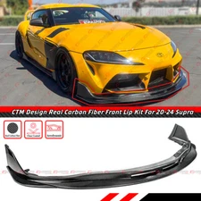 For 2020-2025 GR Supra A90 A91 MK5 CTM Design Carbon Fiber Front Bumper Lip Kit
