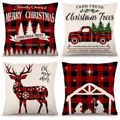 buffalo plaid pillow cases