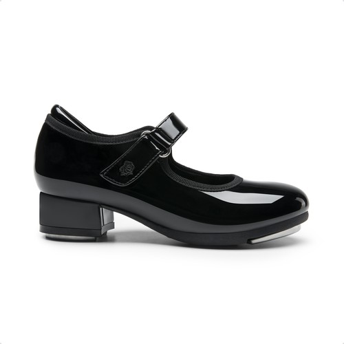 Girls Dance Shoes Easy Strap Tap Shoes Mary Jane Shoes Low Chunk Heels Pumps - Picture 4 of 9