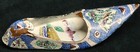 Vintage 1970s Minakari Enamel Shoe Ashtray Painted Handmade Folk Art Kuwait LOOK — photo 1