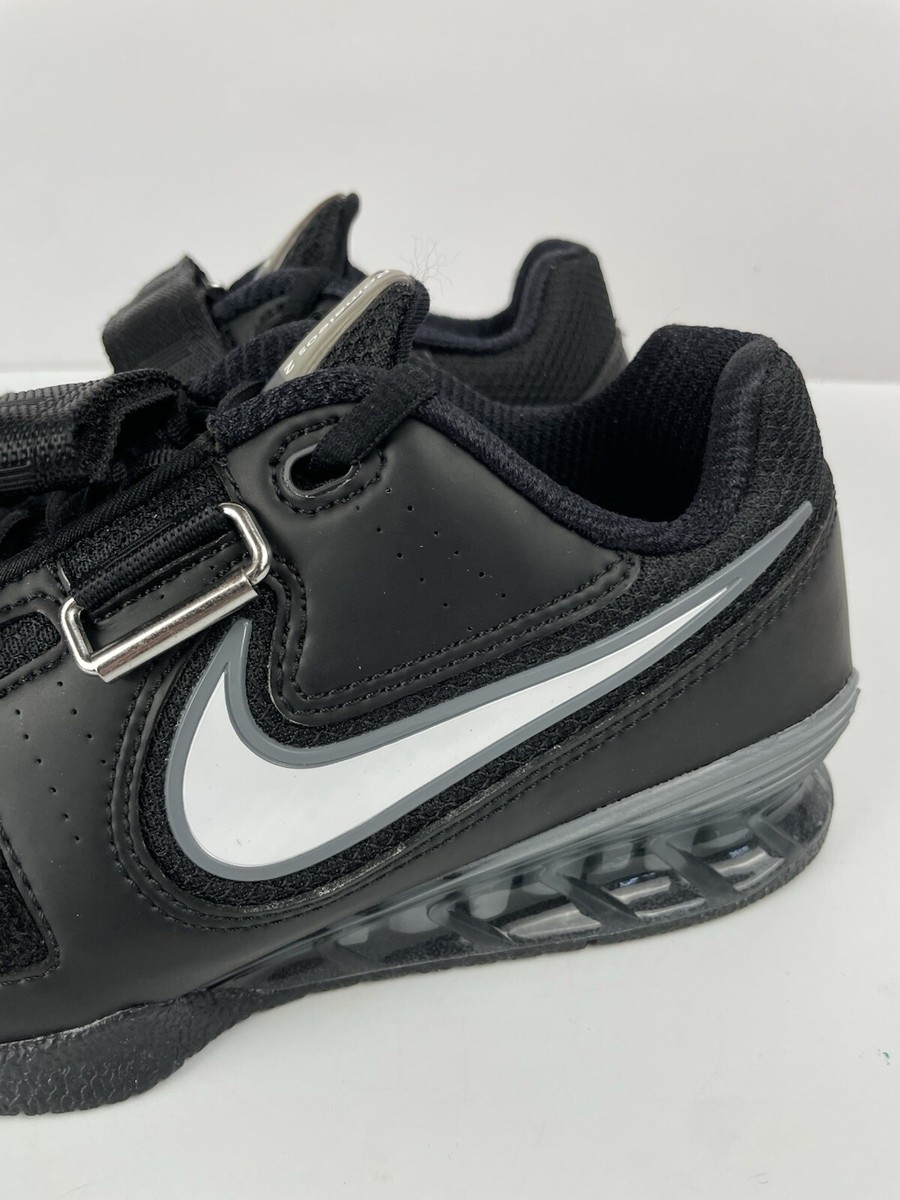 Nike Romaleos 2 Mens Size 4.5 Powerlifting Shoes Black White Grey