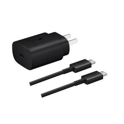 25w Type USB-C Super Fast Wall Charger + 6FT Cable for Samsung Galaxy S20 S21 S2